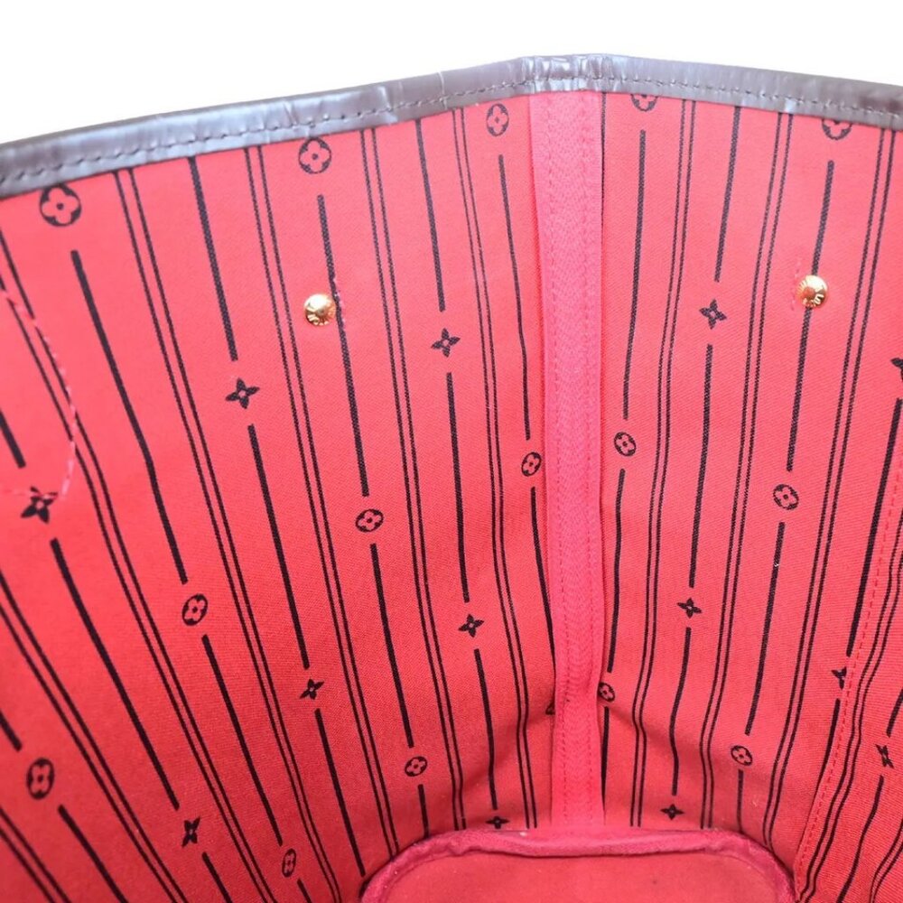 LOUIS VUITTON Neverfull MM Shoulder Tote Bag Damier Leather - Picture 13 of 16